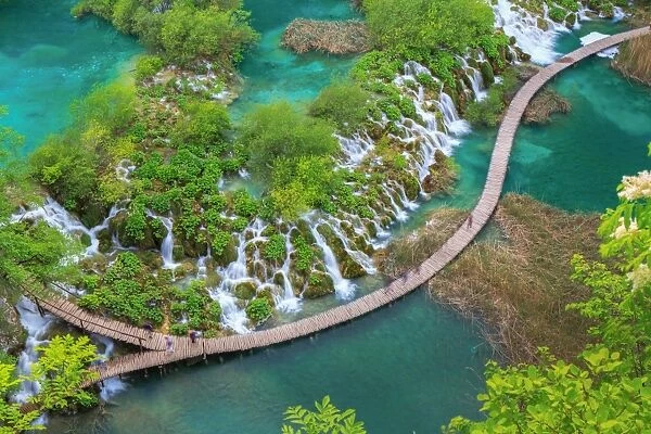 park, plitvice, green, natural, national, spring, stream, beautiful, world, heritage