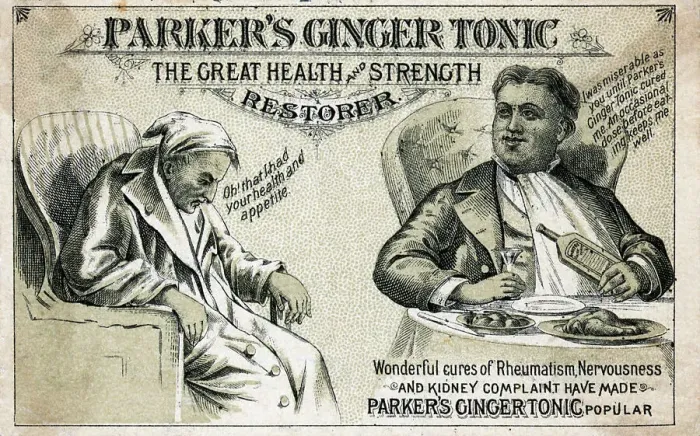 Framed Print : Parker's Ginger Tonic Advertisement Framed Print : Parker's Ginger Tonic Advertisement