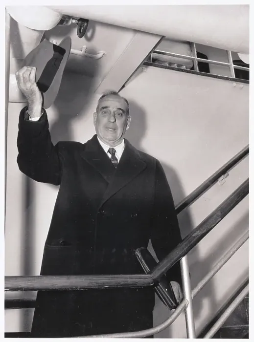 Framed Print : Parks Commissioner Robert Moses Leaving for European Cruise Framed Print : Parks Commissioner Robert Moses Leaving for European Cruise