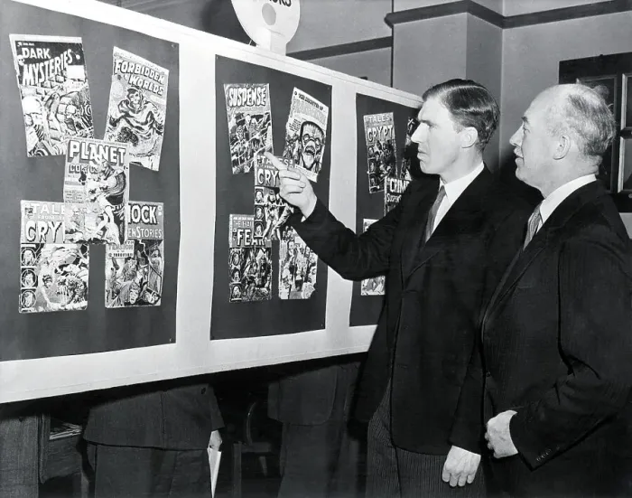 Framed Print : Parliament Sec'Ys Look At Horror Comics Framed Print : Parliament Sec'Ys Look At Horror Comics