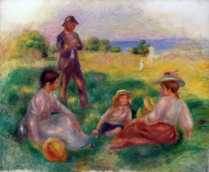 Framed Print : Party in the Country at Berneval, 1898. Artist: Pierre-Auguste Renoir Framed Print : Party in the Country at Berneval, 1898. Artist: Pierre-Auguste Renoir