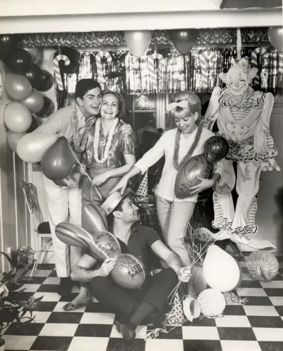 Framed Print : Party in decorated rumpus room Framed Print : Party in decorated rumpus room