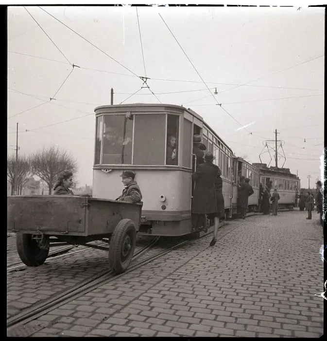 Framed Print : Passengers Board Streetcar in Dresden Framed Print : Passengers Board Streetcar in Dresden