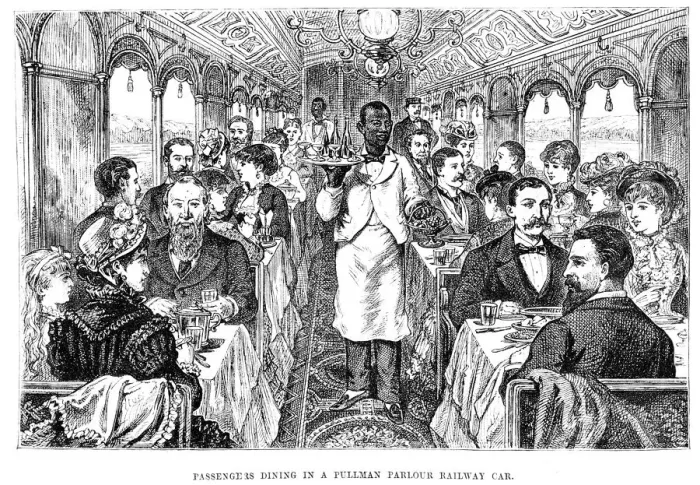 Framed Print : Passengers dining in a Pullman Car Framed Print : Passengers dining in a Pullman Car