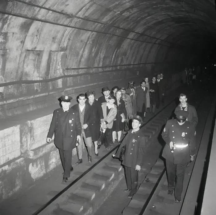 Framed Print : Passengers Being Lead Through Subway Framed Print : Passengers Being Lead Through Subway