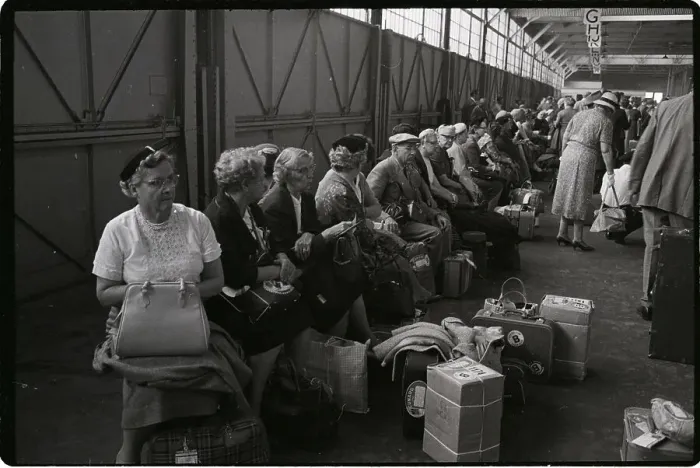 Framed Print : Passengers Waiting with Luggage Framed Print : Passengers Waiting with Luggage