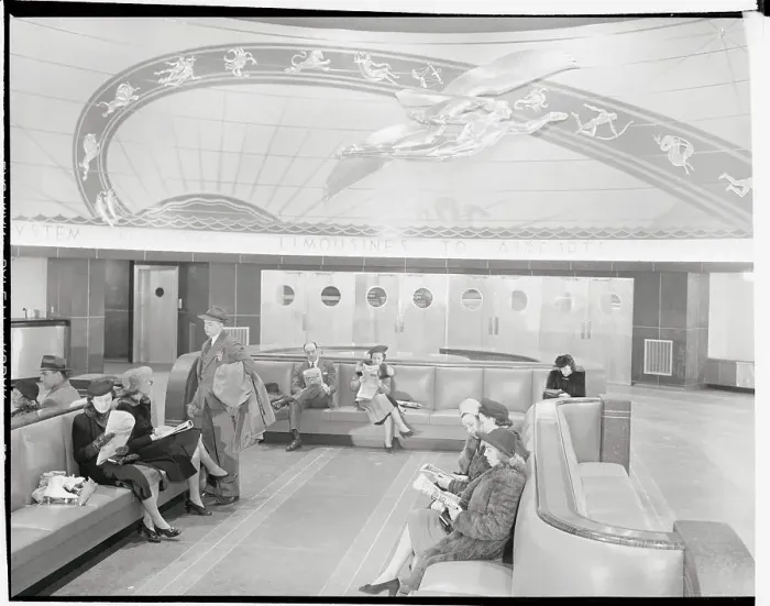 Framed Print : Passengers Waiting in a Waiting Room Framed Print : Passengers Waiting in a Waiting Room