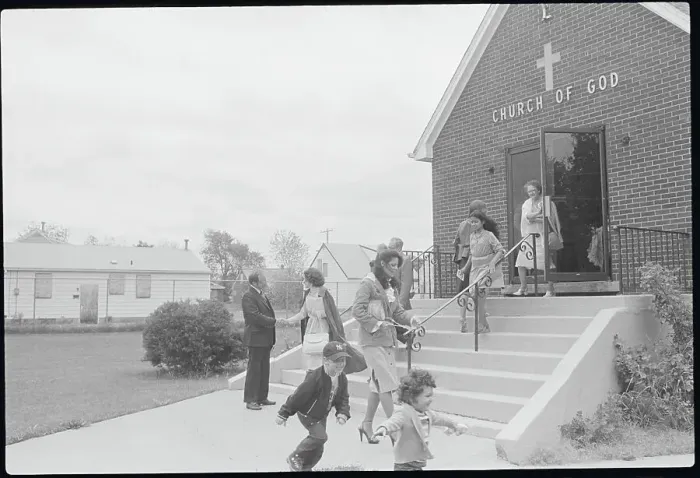 Framed Print : Pastor Greeting Church Members
