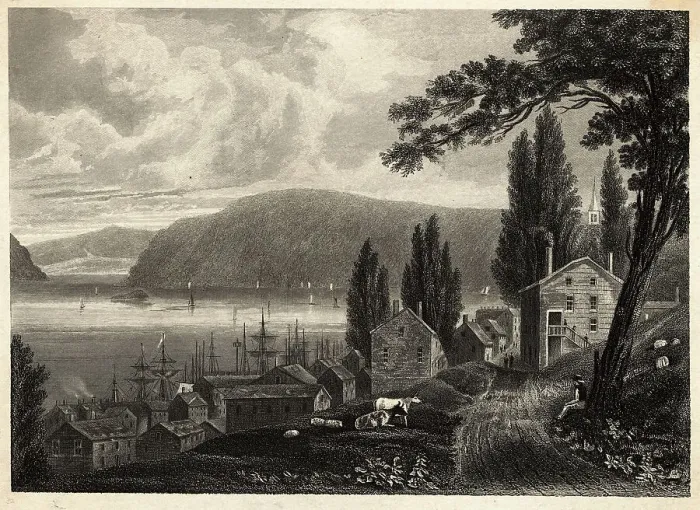 Framed Print : Pastoral Scene on Shore of Newburgh Framed Print : Pastoral Scene on Shore of Newburgh