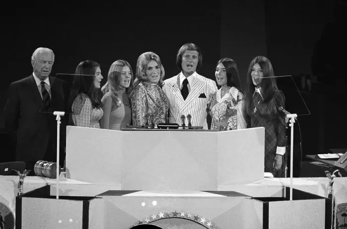 Framed Print : Pat Boone & Family Sing To Republicans