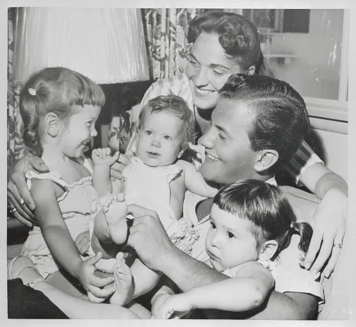Framed Print : Pat Boone Sitting with His Family Framed Print : Pat Boone Sitting with His Family