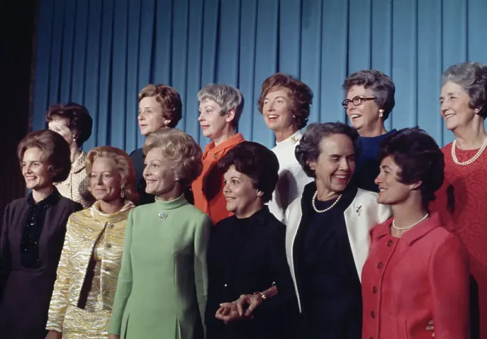 Framed Print : Pat Nixon With Cabinet Members Wives Framed Print : Pat Nixon With Cabinet Members Wives