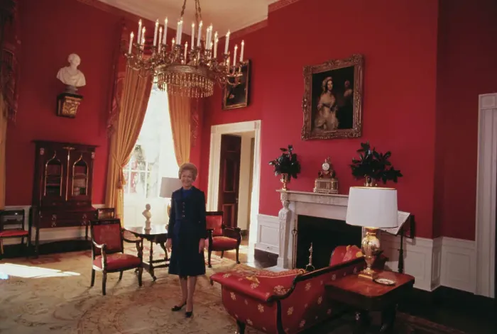 Framed Print : Pat Nixon in the Red Room Framed Print : Pat Nixon in the Red Room