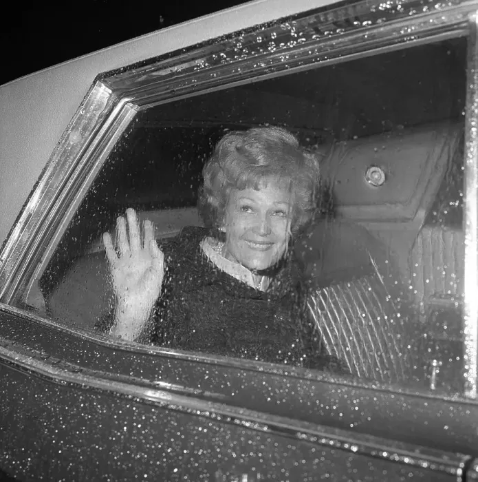 Framed Print : Pat Nixon Waving out Car Window