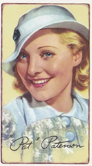 Framed Print : Pat Paterson, Signed Portraits of Famous Stars, collectible Gallaher cigarette card, 1935 Framed Print : Pat Paterson, Signed Portraits of Famous Stars, collectible Gallaher cigarette card, 1935