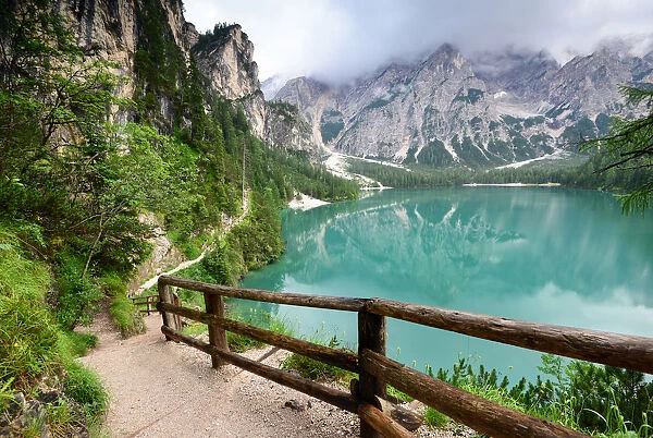 Path around Lago di Braies, Dolomites