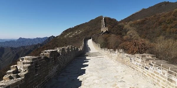 path along the mutianyu section of the great wall of china