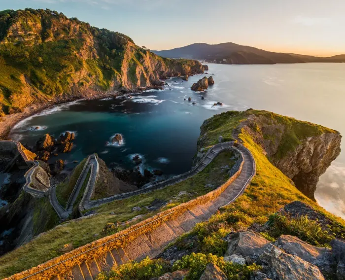 Framed Print : Path to San Juan de Gaztelugatxe, Basque Country, Spain