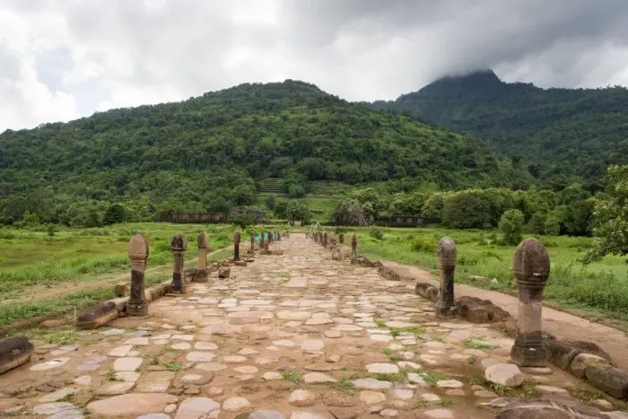 Framed Print : Pathway to ruins of Wat Phu Framed Print : Pathway to ruins of Wat Phu