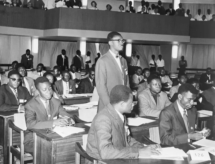 Framed Print : Patrice Lumumba Speaking In Parliament Framed Print : Patrice Lumumba Speaking In Parliament