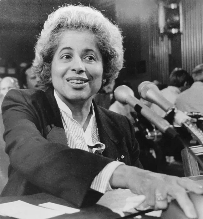 Framed Print : Patricia Roberts Harris at Her Confirmation Hearing Framed Print : Patricia Roberts Harris at Her Confirmation Hearing