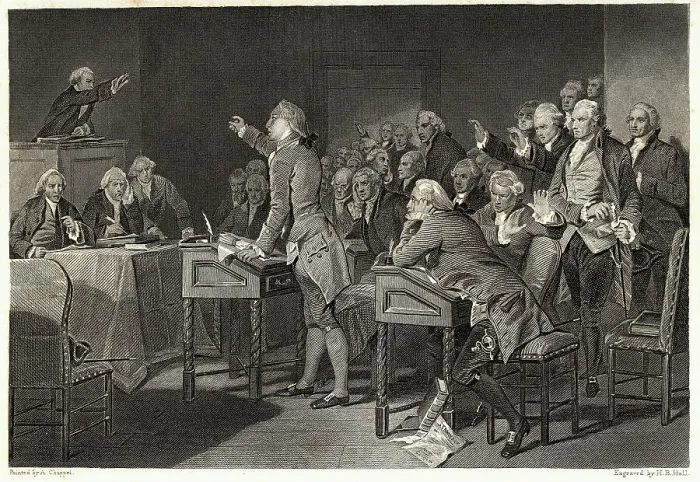 Framed Print : Patrick Henry Addressing the Virginia Assembly Framed Print : Patrick Henry Addressing the Virginia Assembly
