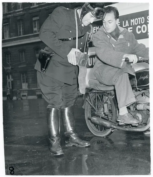 Framed Print : Patrolman with a Noisemeter