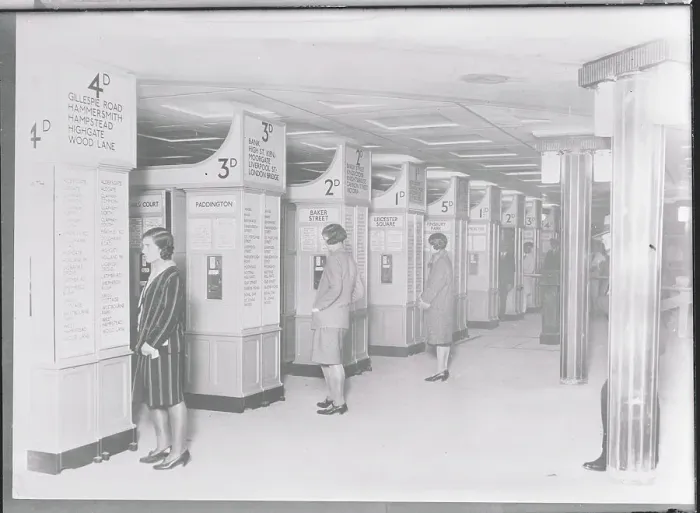 Framed Print : Patrons Using Ticket Machines Framed Print : Patrons Using Ticket Machines