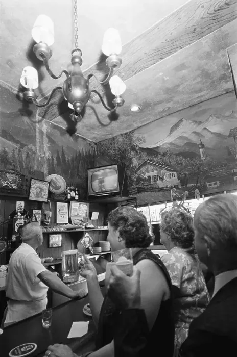 Framed Print : Patrons Watching Television Framed Print : Patrons Watching Television