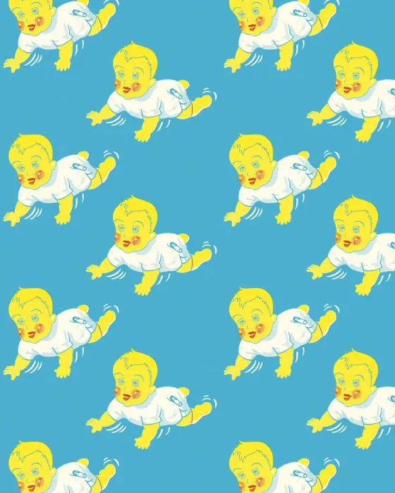 Framed Print : Pattern of Baby Crawling