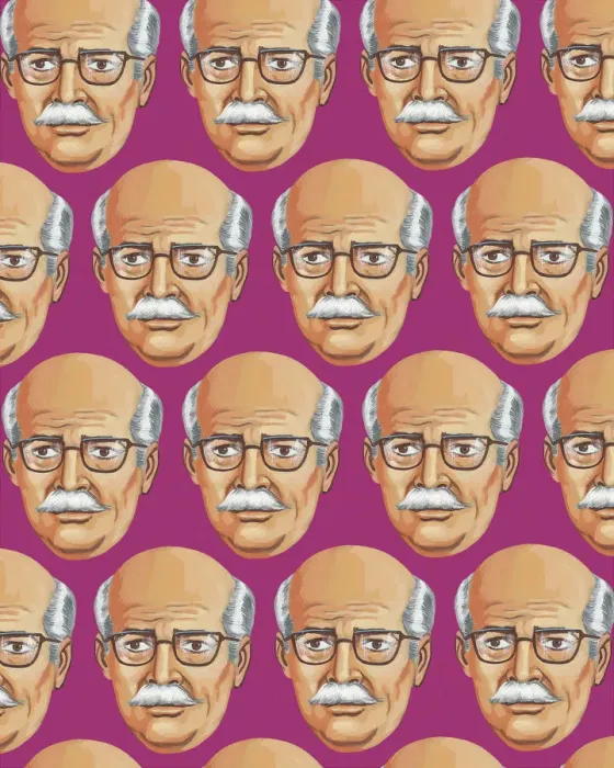 Framed Print : Pattern of Bald Man Framed Print : Pattern of Bald Man