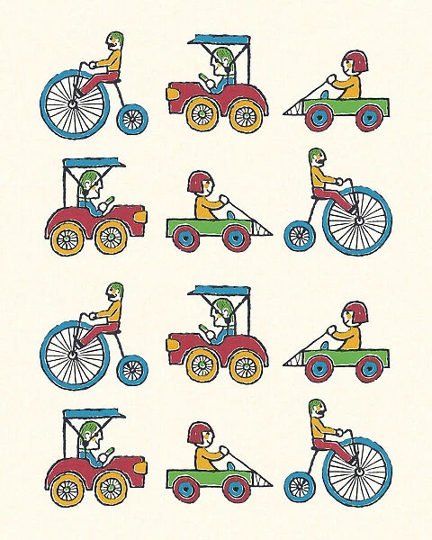 Pattern of Cars and Bikes