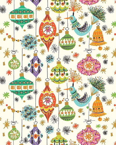 Pattern of Christmas Ornaments