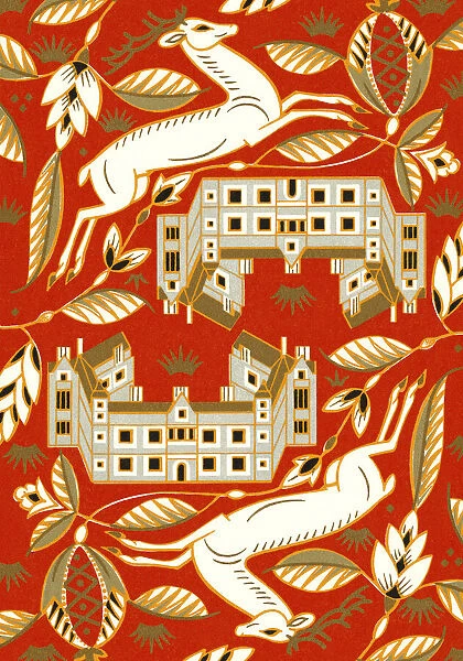 Pattern of a Deer and a Mansion