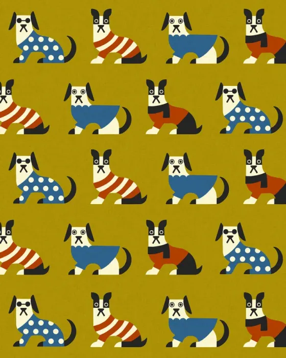 Framed Print : Pattern of Dogs Framed Print : Pattern of Dogs