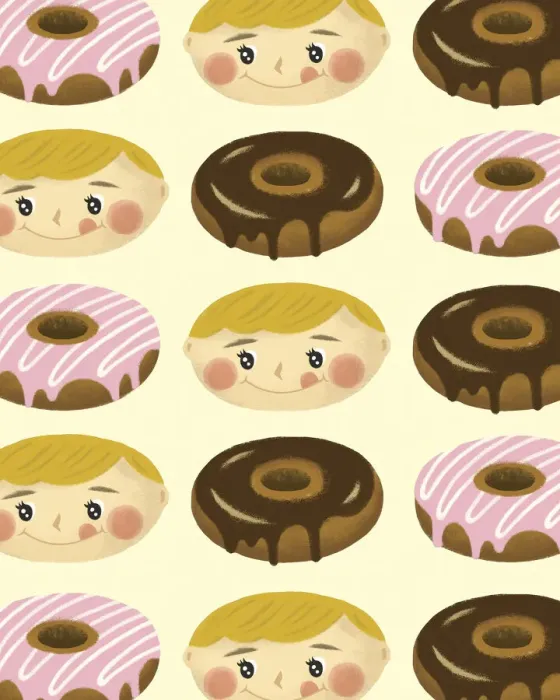 Framed Print : Pattern of Donuts Framed Print : Pattern of Donuts