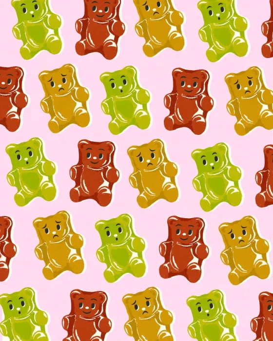 Framed Print : Pattern of Gummy Bears Framed Print : Pattern of Gummy Bears
