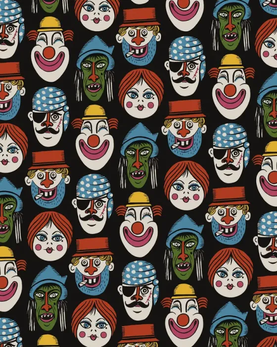 Framed Print : Pattern of Halloween Disguises Framed Print : Pattern of Halloween Disguises