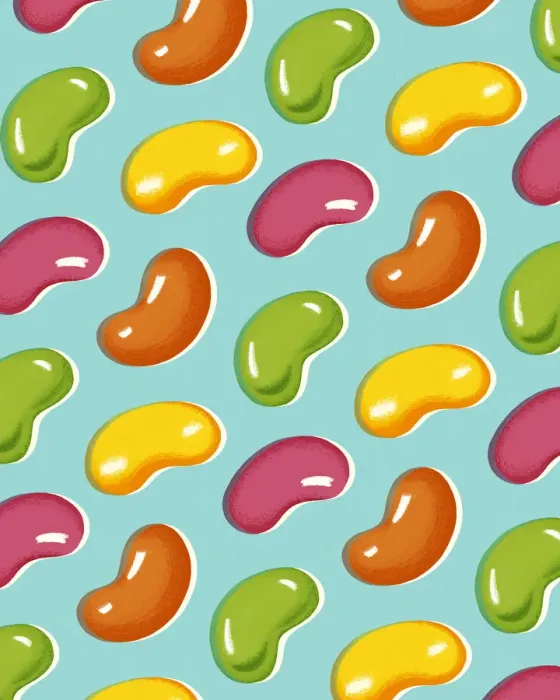 Framed Print : Pattern of Jelly Beans