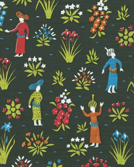 Framed Print : Pattern of Women in a Garden