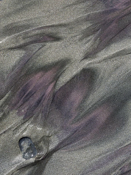 Patterns in beach sand, Big Sur, California, USA