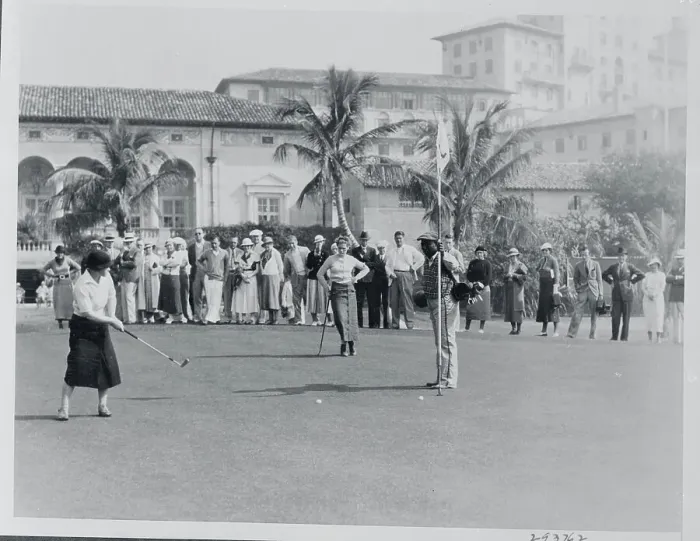 Framed Print : Patty Berg and Dorothy Gardner on Golf Course Framed Print : Patty Berg and Dorothy Gardner on Golf Course