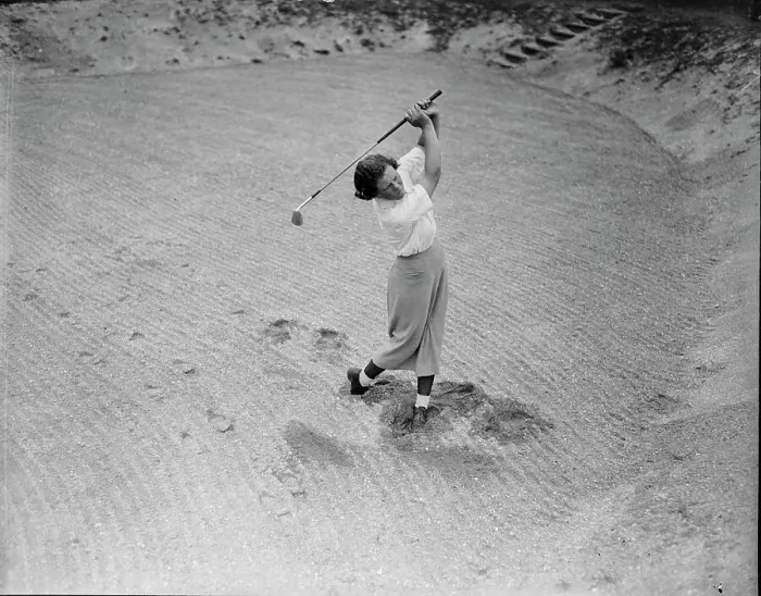Framed Print : Patty Berg Swinging Golf Club Framed Print : Patty Berg Swinging Golf Club