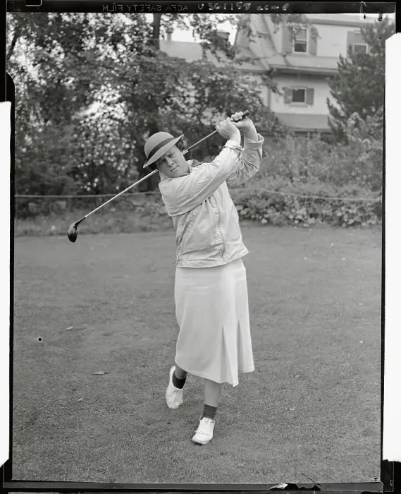 Framed Print : Patty Berg Swinging Golf Club Framed Print : Patty Berg Swinging Golf Club