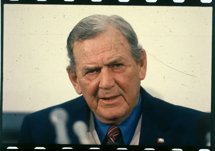 Framed Print : Paul Bear Bryant During a Press Conference Framed Print : Paul Bear Bryant During a Press Conference
