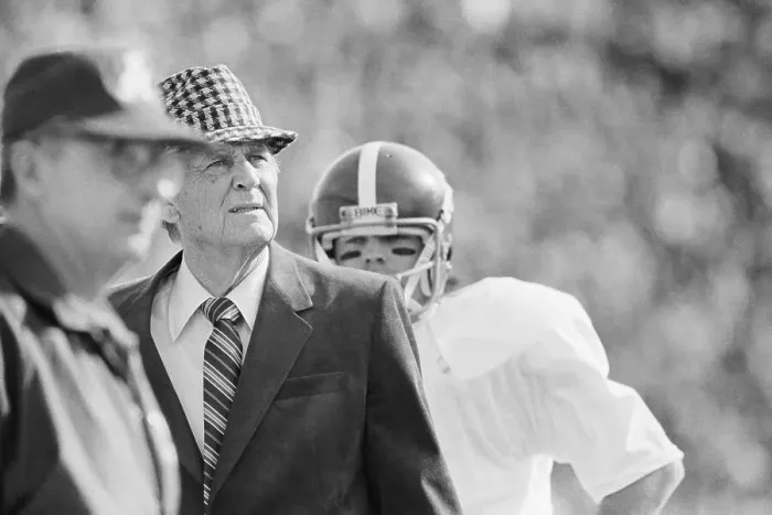Framed Print : Paul Bear Bryant Watches the Cotton Bowl Framed Print : Paul Bear Bryant Watches the Cotton Bowl