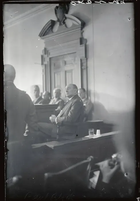 Framed Print : Paul Block Sitting on Witness Stand Framed Print : Paul Block Sitting on Witness Stand
