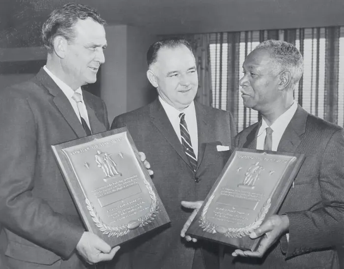 Framed Print : Paul Bryant and Alonzo Gaither Receiving Awards Framed Print : Paul Bryant and Alonzo Gaither Receiving Awards