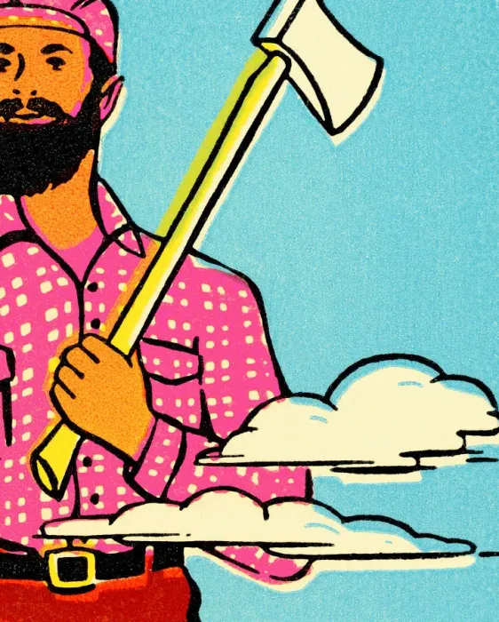 Framed Print : Paul Bunyan in Clouds Framed Print : Paul Bunyan in Clouds