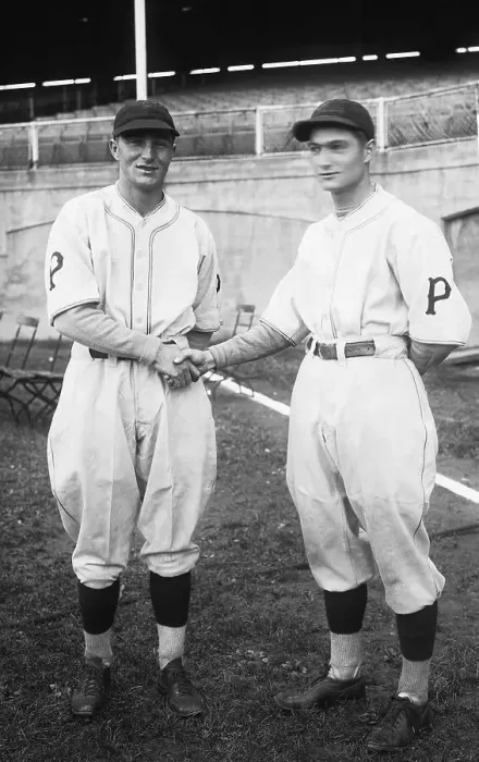 Framed Print : Paul and Lloyd Waner Shaking Hands